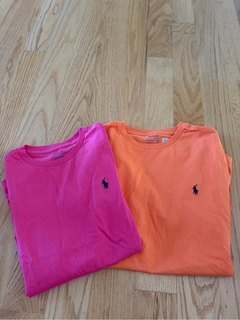 Polo by Ralph Lauren Pink & Orange Short-Sleeve Kids Tees